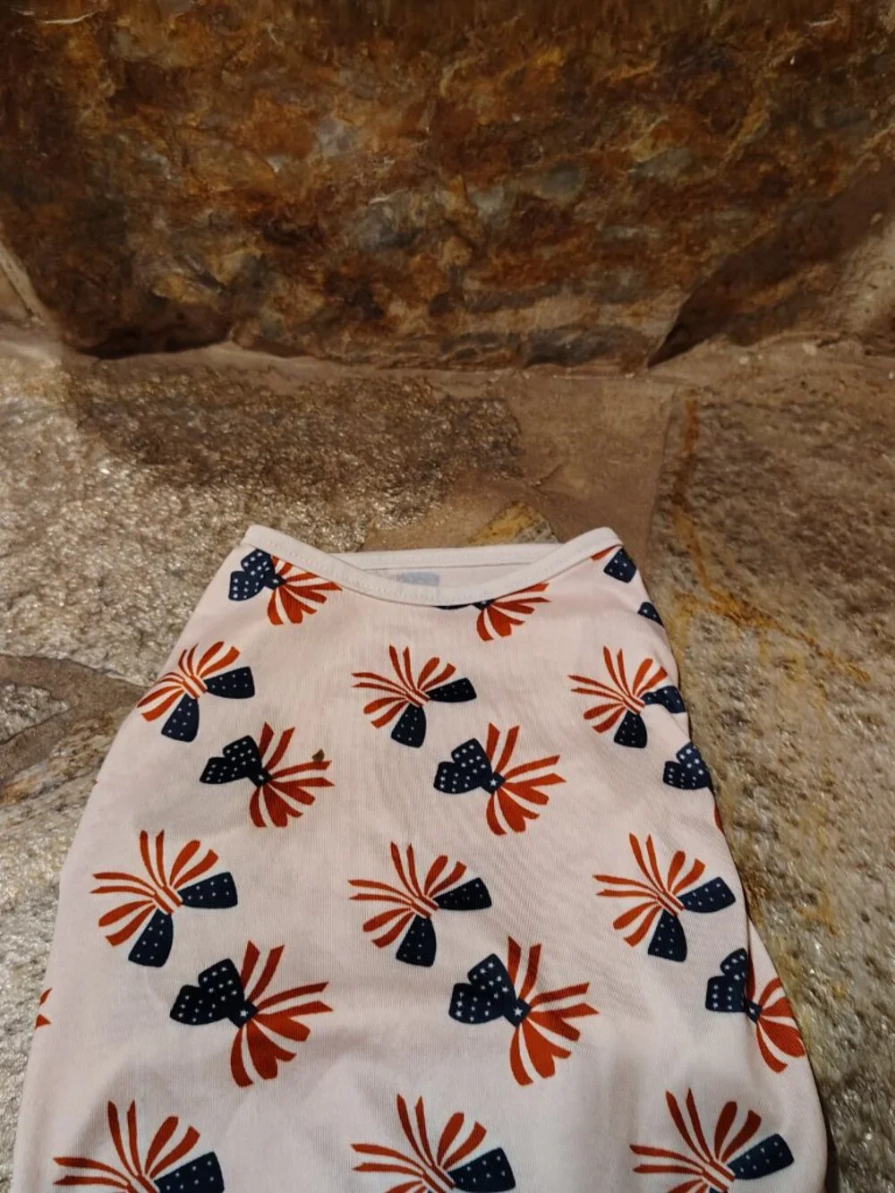 Dog Shirt 4th of July Pink Red White Blue Size Medium Girl Female Patriotic
